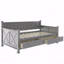 Structure de lit de jour simple, 2 grands tiroirs, structure en forme de X