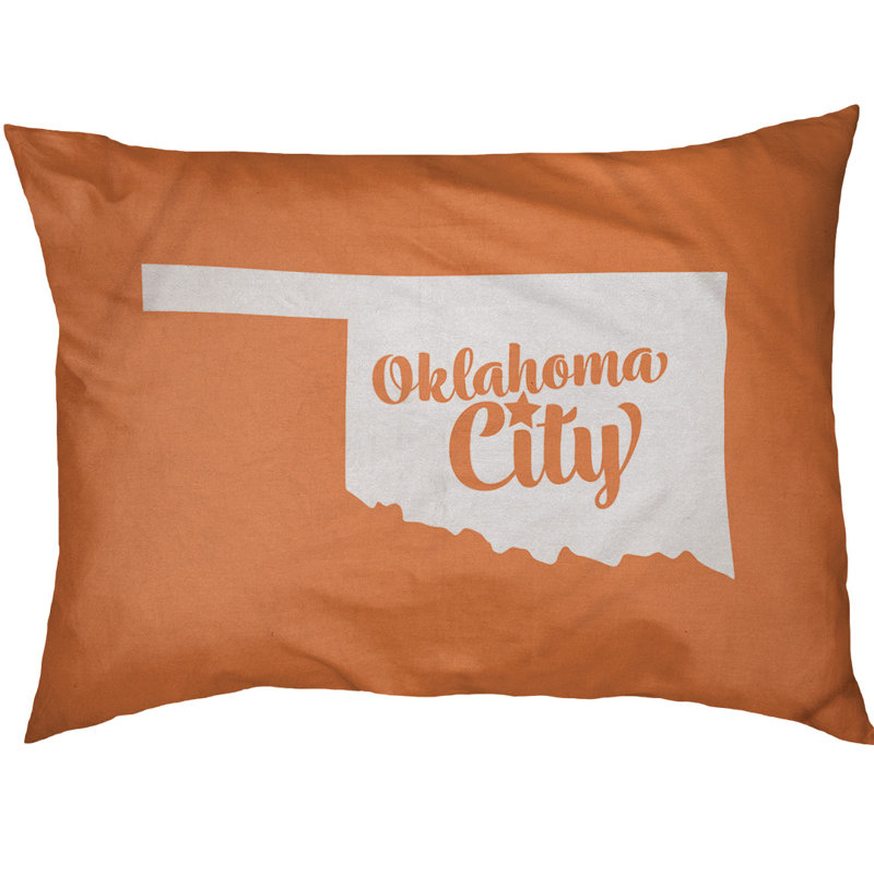 Coussin d’intérieur pour chien oklahoma city oklahoma, Grand (l 50 po x P 40 po x H 7 po), Orange