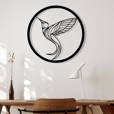 Stylish Black Decorative Metal Wall Accessory, 18.9 x 18.9 inches | 100% Durable Metal, Thickness: 0.05 inches | Perfect for Home Decor, Modern Aesthetic, and Unique Wall Art Accent