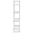 Glossy White 4-Shelf Open Back Bookcase