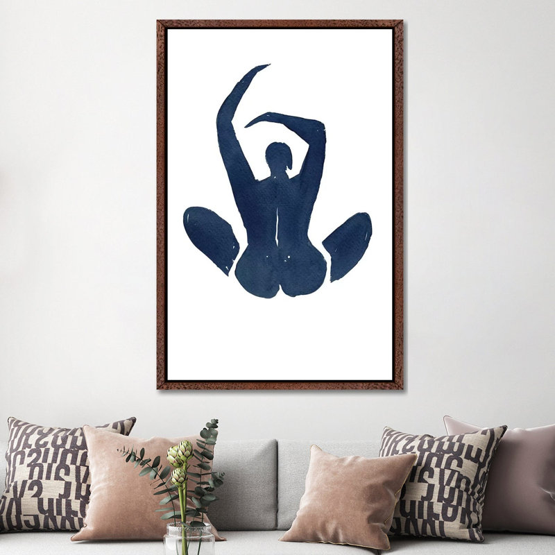 Feeling Fine by Mike Koubou - Print on Canvas, 152.4cm H x 101.6cm W x 3.81cm D, Classic Brown Wood Framed
