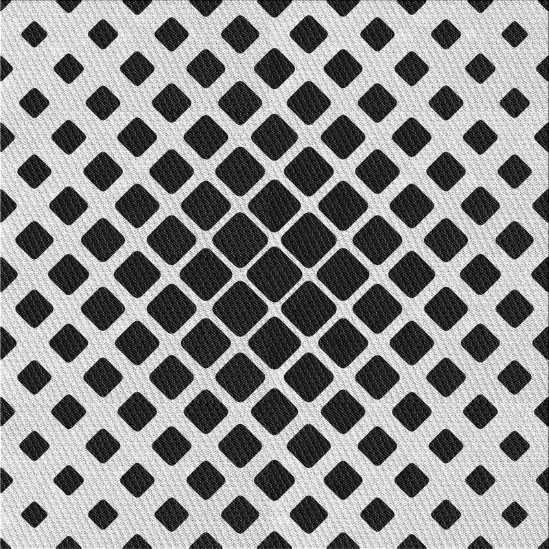 Tapis noir à motif géométrique Kisner, Carré 8 pi