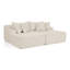 Méridienne à deux places paresseuse, canapé compressé sans assemblage requis, faite de tissu de velours, méridienne moderne et moelleuse, utilisée pour les salons et les chambres à coucher - beige-43061456