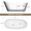 Baignoire de trempage autoportante 59 "x 29,13" avec trou de trop-plein et bonde escamotable-91520846