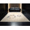 Tapis moelleux moelleux à motif abstrait moderne et contemporain de style Hanoukka beige - reliure blanche