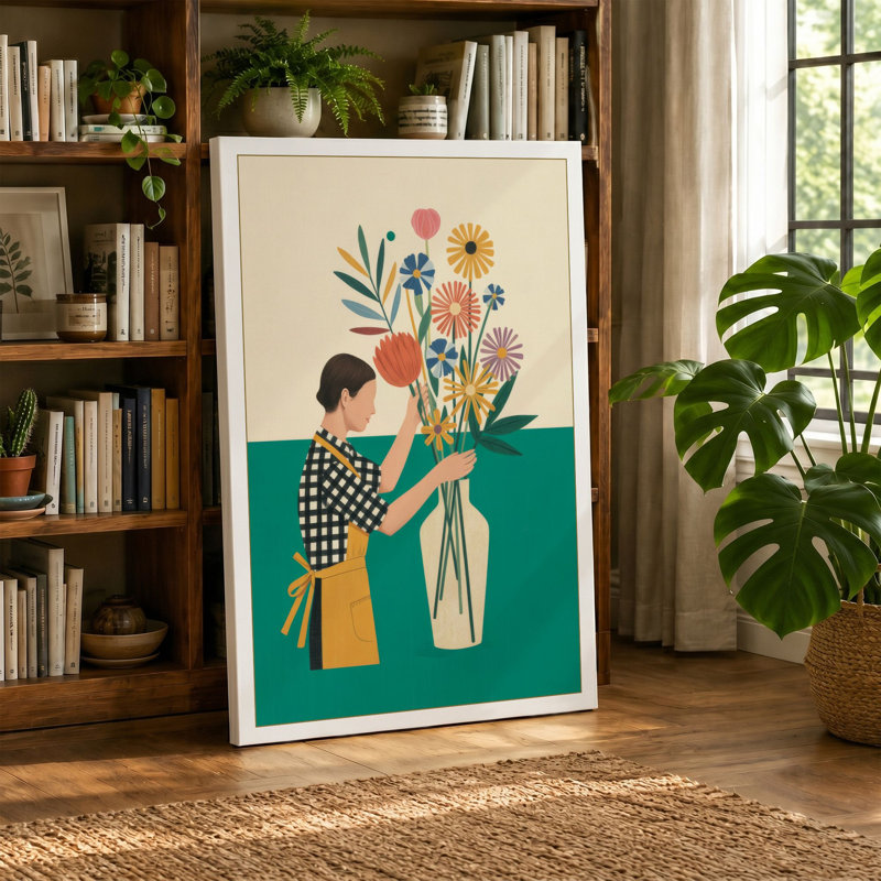 Print, 36x24 - 91.4 x 61.0 cm, Teal Border
