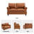59" Upholstered Loveseat Faux Leather Sofa-1584175039