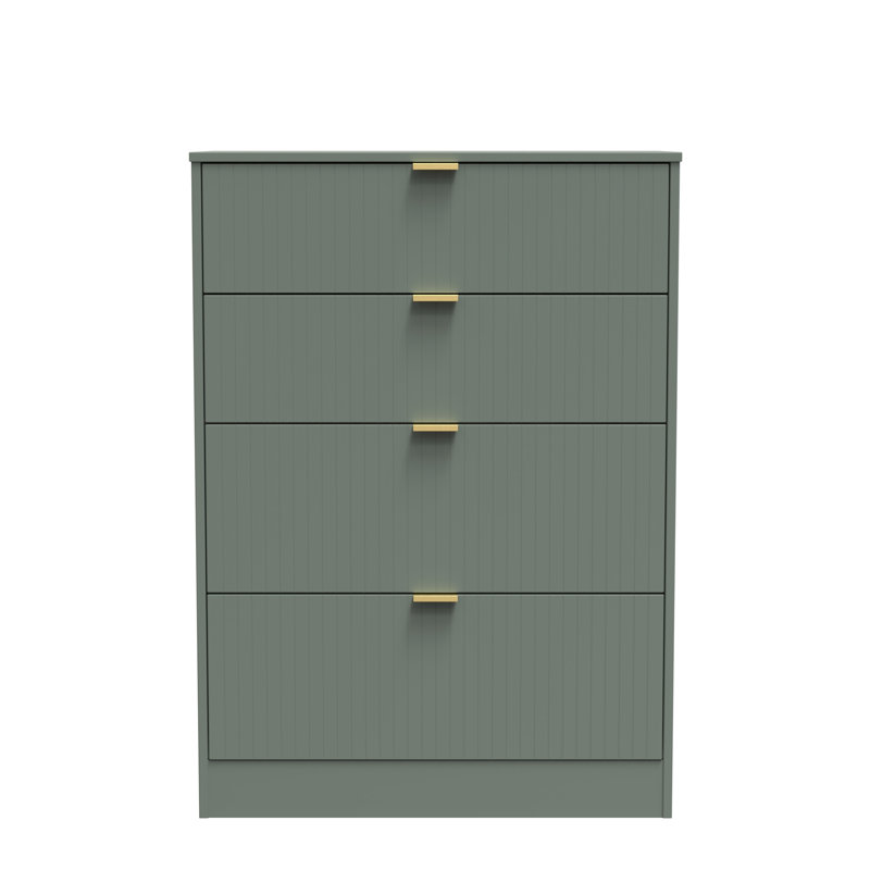 77cm W 4 - Drawer Chest of Drawers, Green
