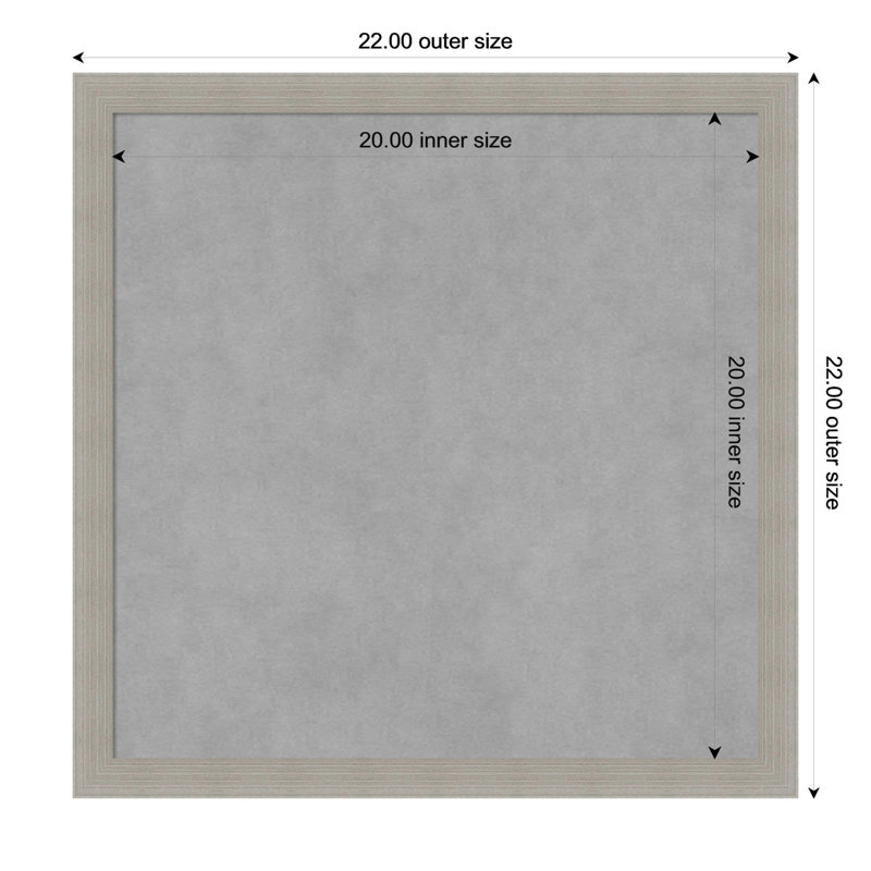 Tableau magnétique en métal Woodgrain, H 22 po x l 22 po