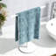 Porte-serviettes en forme de T pour salle de bain, porte-serviettes de cuisine, organisateur de bandeaux et de bijoux, base antidérapante en acier inoxydable, fini blanc