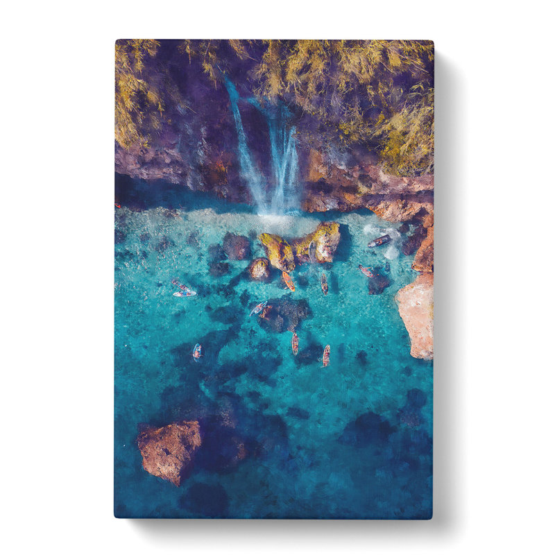Waterfall In Nerja Spain - Wrapped Canvas Print, 60cm H x 40cm W x 3cm D