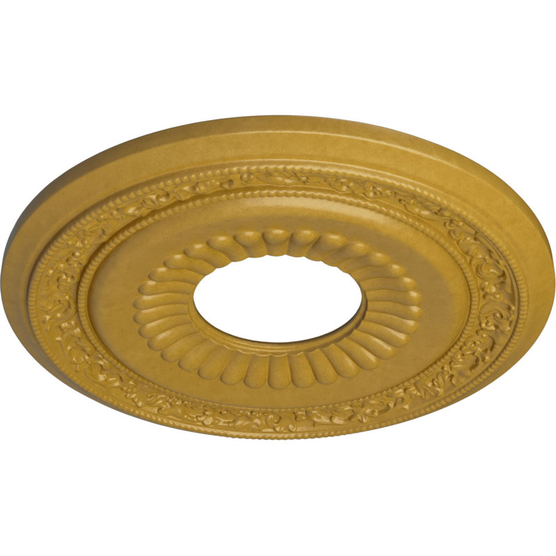 Médaillon de plafond 20 x 20 5/8 po x 6 1/4 po x P 1 3/8 po Lauren (convient aux auvents jusqu'à 6 1/4 po), Or iridescent