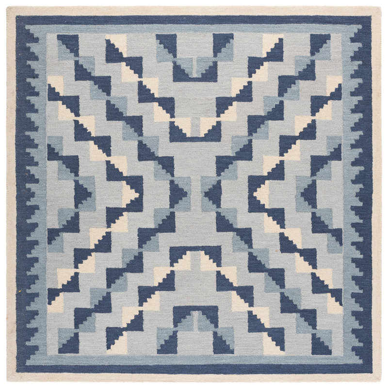 Tapis d'intérieur en laine touffeté à la main Kenya, Carré 7 pi