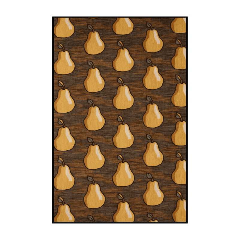 Washable Poached pears Desserts Area Rug, Runner 2' x 4'