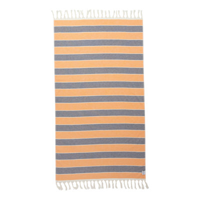 Serviette de bain et de plage en coton turc à rayures Chanyah