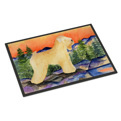 Tapis d'extérieur antidérapant à revêtement doux Wheaten Terrier