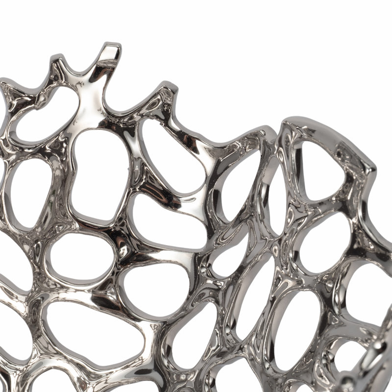 Set Of 2 10/13" Steffi Bowls, Silver
