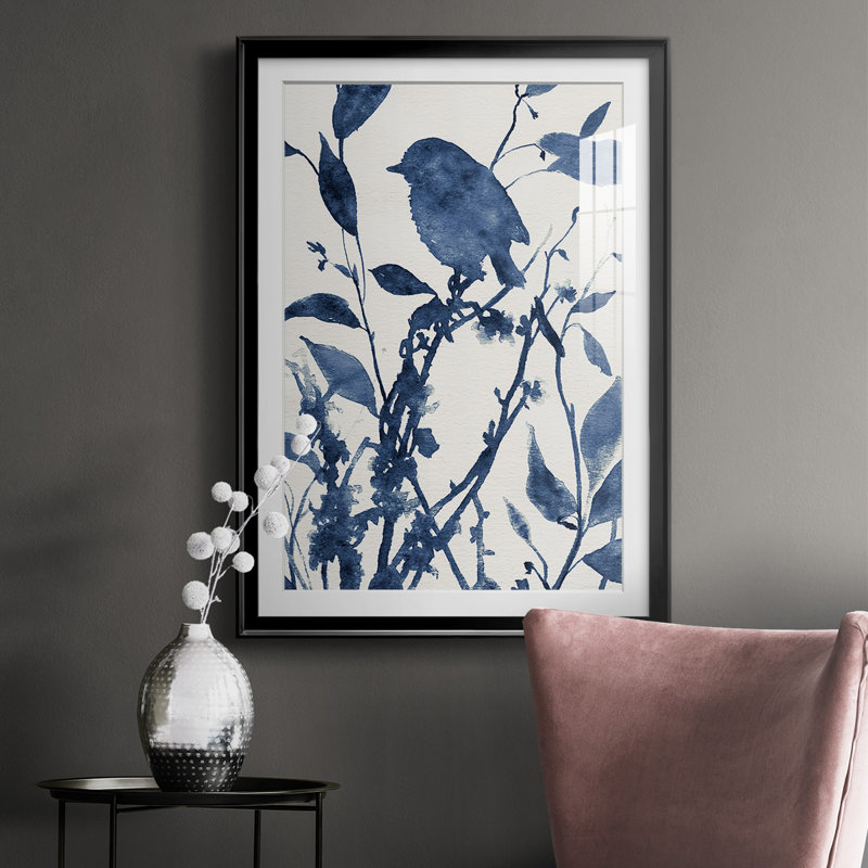 Bluebird Silhouette II - impression d'un cadre photo unique, Argent argent, H 30,5 po x l 22,5 po x P 1 po