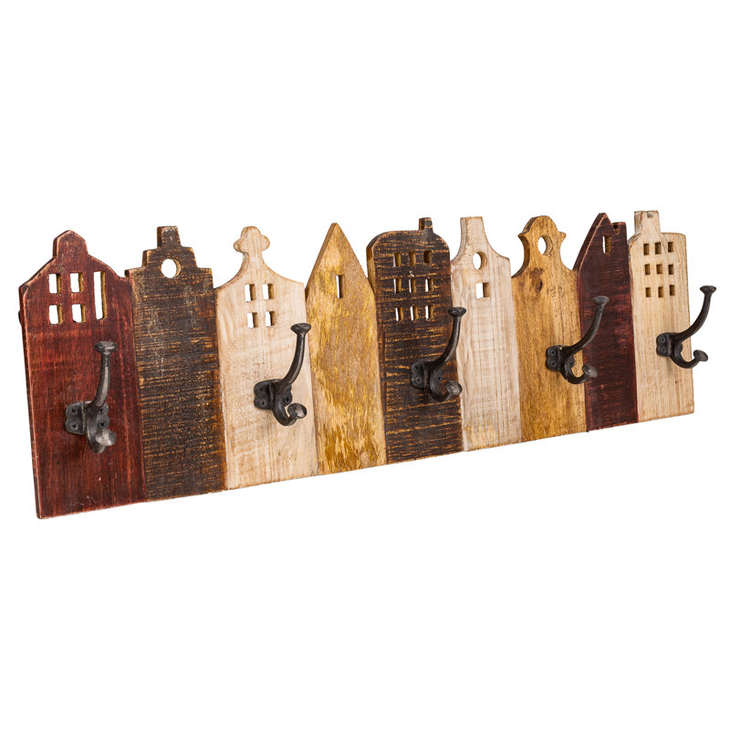 Birchley Wall 5 - Hook Wall Mounted Coat Rack