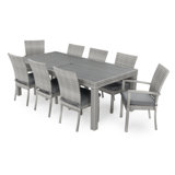 Cannes 9 Piece Dining Set with Cushions