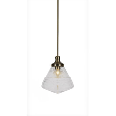 Juno Stem Hung Pendant With 10" Glass
