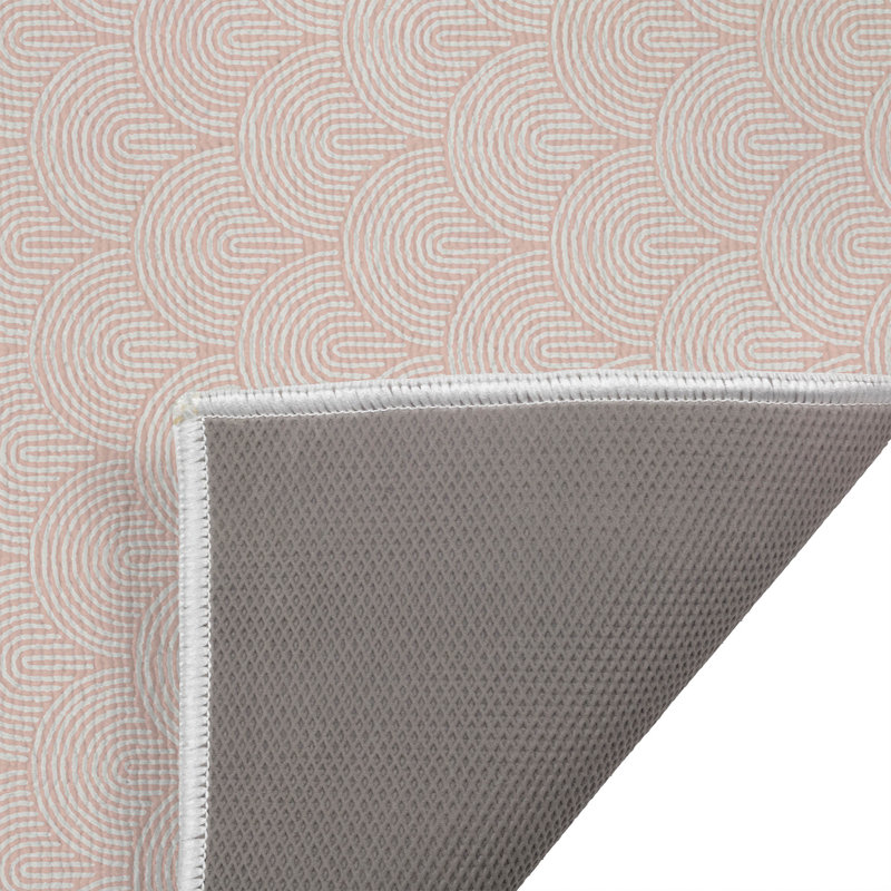 Rolling Humps Outdoor Doormat, 17" W x 24" L, Pink