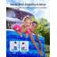 Grande piscine gonflable avec auvent