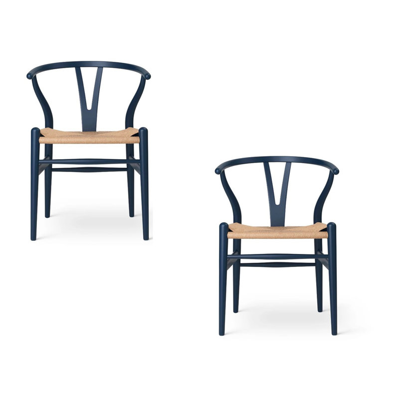Chaise de salle à manger bleue
