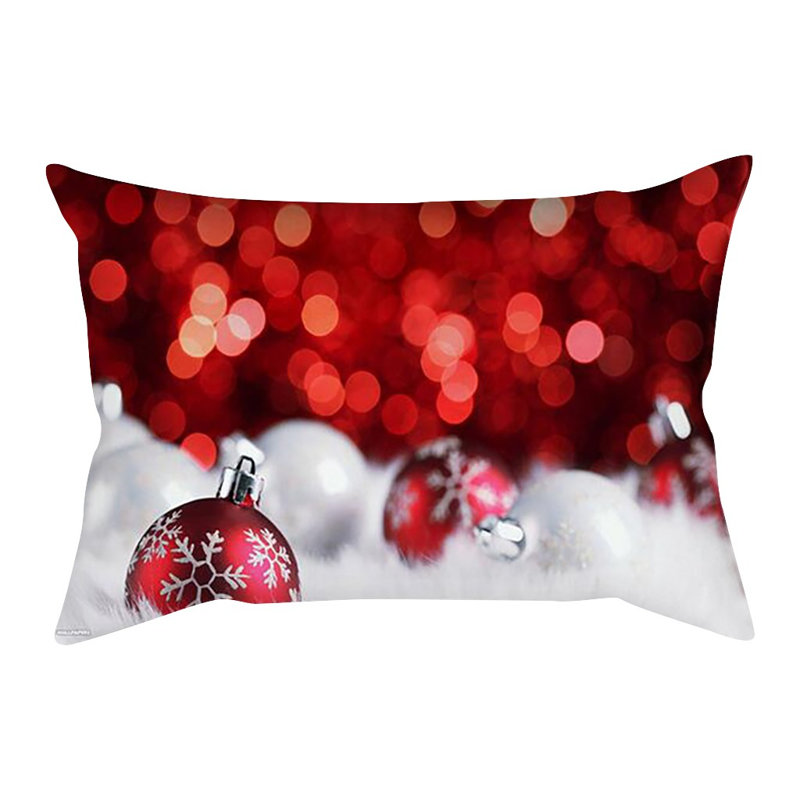 Housse de coussin en lin Taie d'oreiller Merry Christmas Home Decor