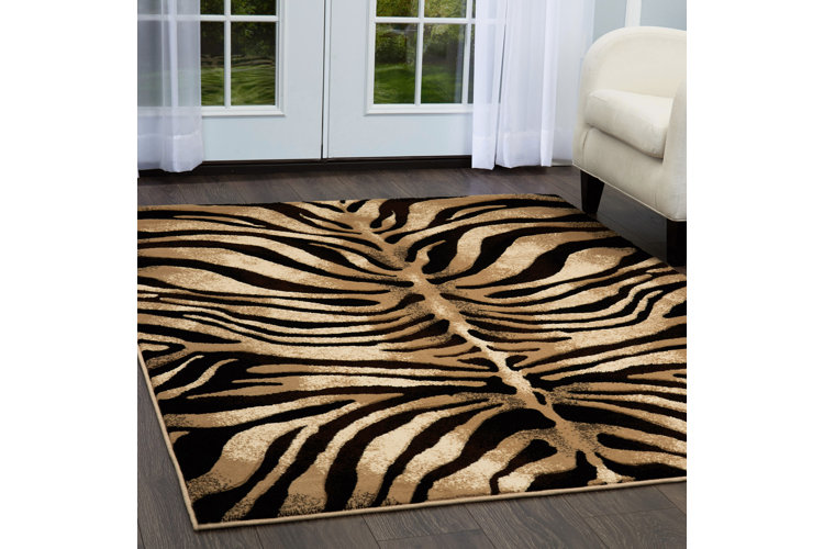 Round animal print animal print carpet