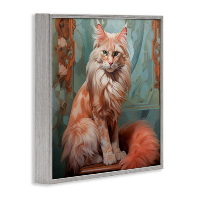 Portrait de chat nouveau, estampe numérique par Steve Hunziker