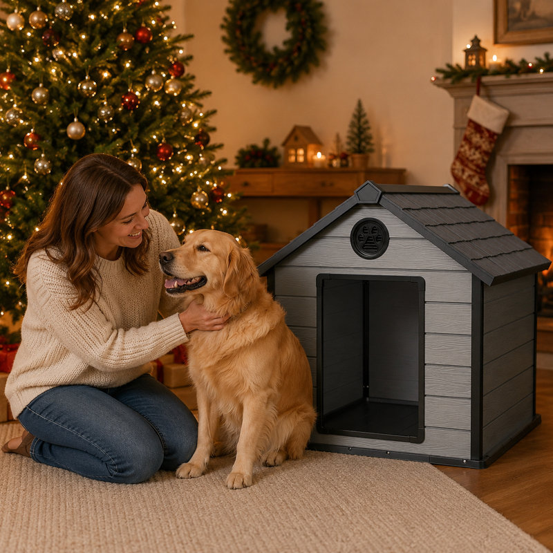 Niche pour chien d'extérieur résistante aux intempéries