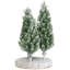Frosted Trio Of Pine Trees Christmas Decoration - 8" - Unlit