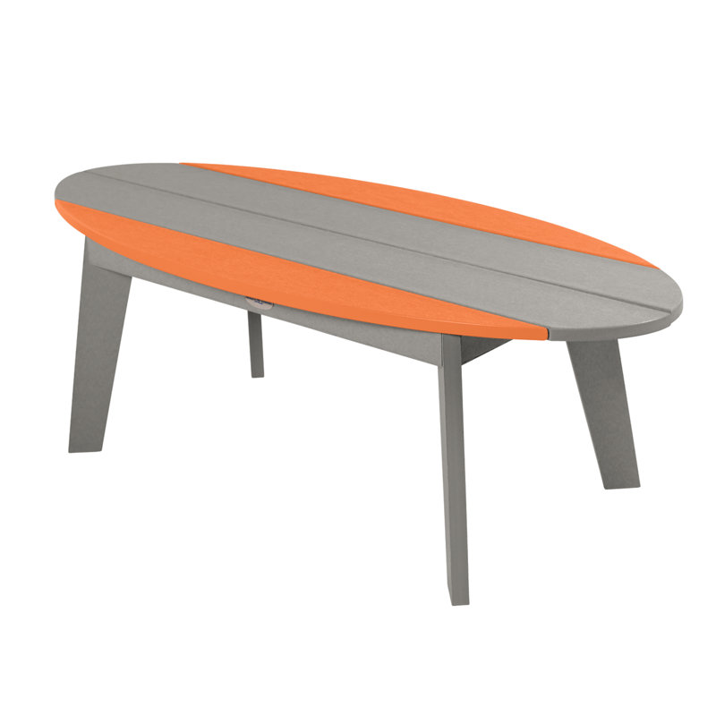 Table basse d'extérieur Shoreline Surfboard, Orange, Gris