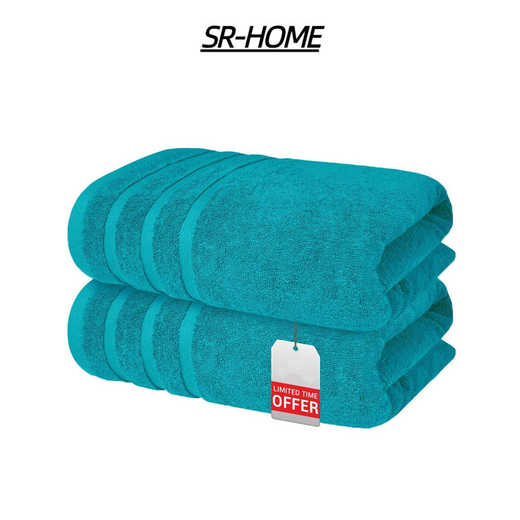 SR-HOME 2 Piece Cotton Bath Towel Set