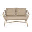 Boho-Inspired Outdoor Wicker Loveseat With Water-Resistant Cushions