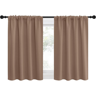 Blackout Curtains for Bedroom, Thermal Insulated Drapes Rod Pocket Privacy Protected Window Panels for Living Room, 2 Panels