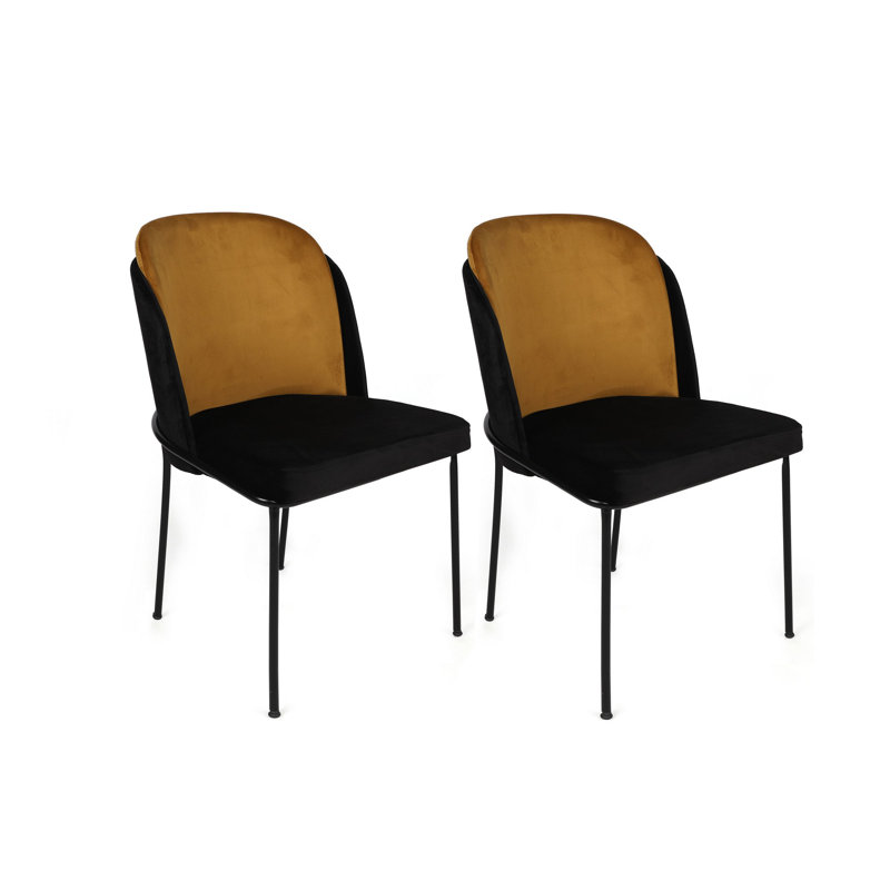 Ensemble de chaises (2 pièces), Moutarde
