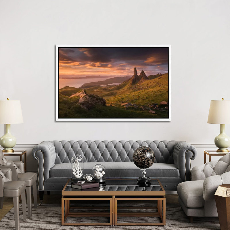 Scotland VI by Daniel Kordan - Print on Canvas, White Framed, 152.5 cm H x 101.5 cm W