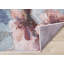 Tapis floral crème et rose 7 pi x 10 pi
