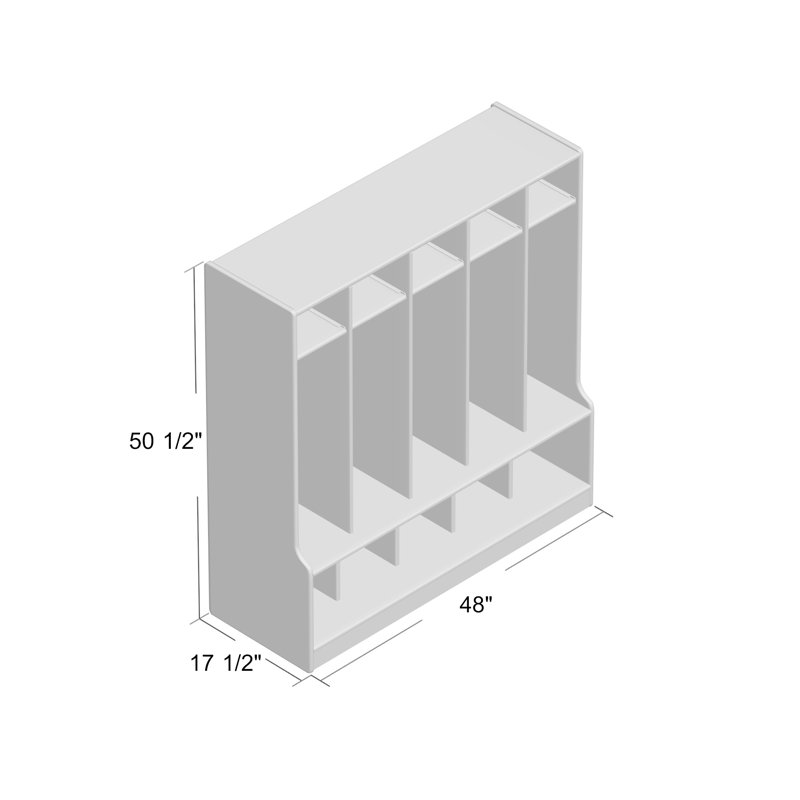 Jonti-Craft® 5 Section Preschool Cubby Locker