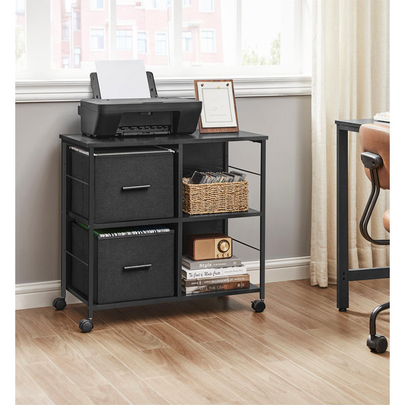 Agapi 73.5cm Wide File Cabinet, Black
