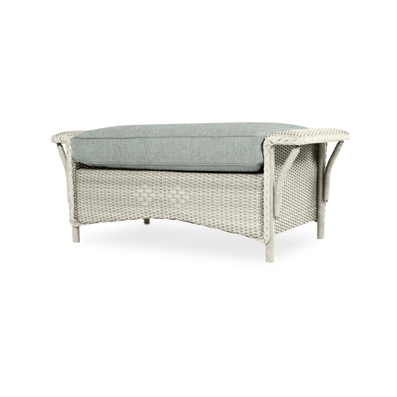 Nantucket Outdoor Ottoman, Beach Natural, Linen