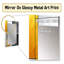 Yellow And Grey Geometric Fusion 1 - Modern Rectangular Wall Mirror-648776415