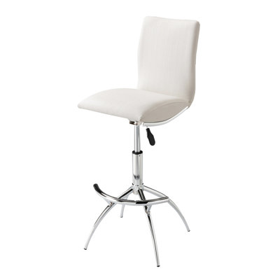 Ensemble de 2 chaises en tissu texturé blanc doux, structure, hauteur réglable, coussin de siège en mousse de qualité, tabouret de bar contemporain 2, cuir texturé, fabrication en métal, assise, haute densité pour plus de confort