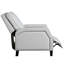 Fauteuil inclinable en chenille gris, dossier inclinable, revêtement en chenille, hauteur de 39 po, 21,5 po