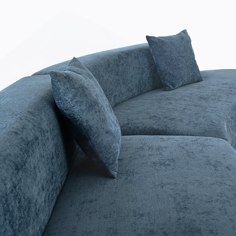 Grand canapé modulaire moderne 2 pièces sans os avec 3 coussins, pour le salon, la chambre à coucher