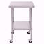 Table en acier inoxydable avec roulettes