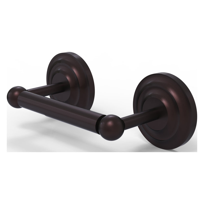 Porte-papier 2 poteaux fixé au mur Gober, Bronze antique