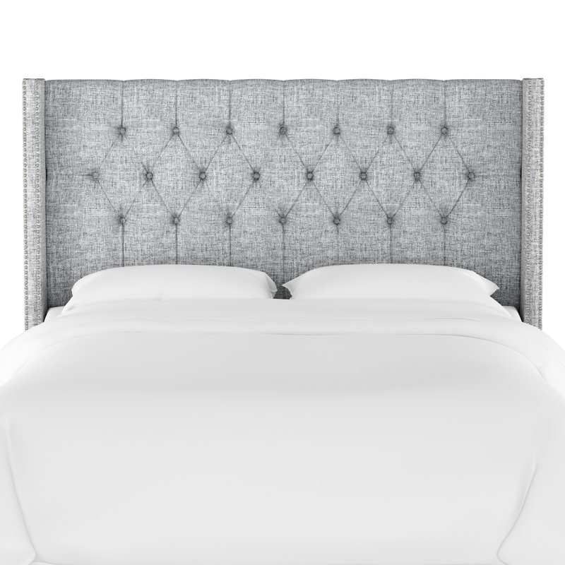 Knighten Upholstered Headboard, Zuma Pumice Textured Linen, King